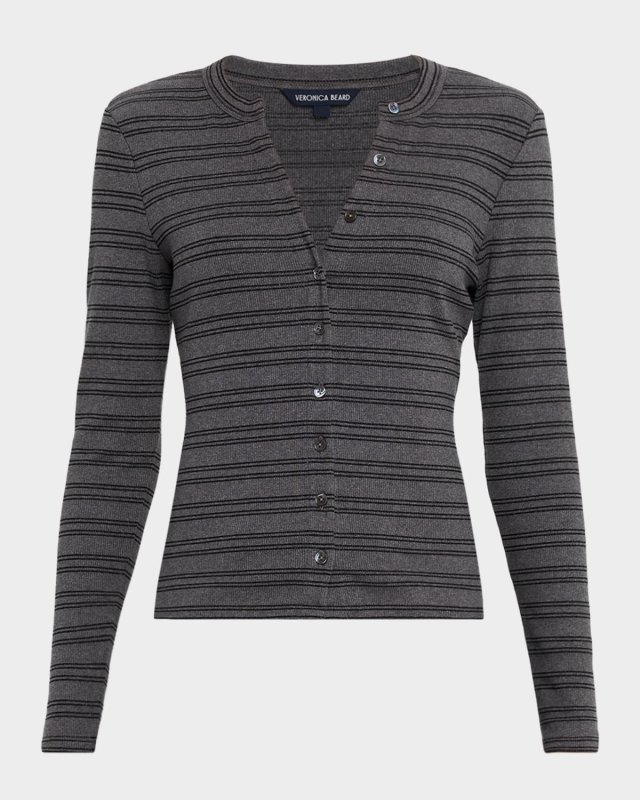 Dili Long-Sleeve Stripe Cardigan